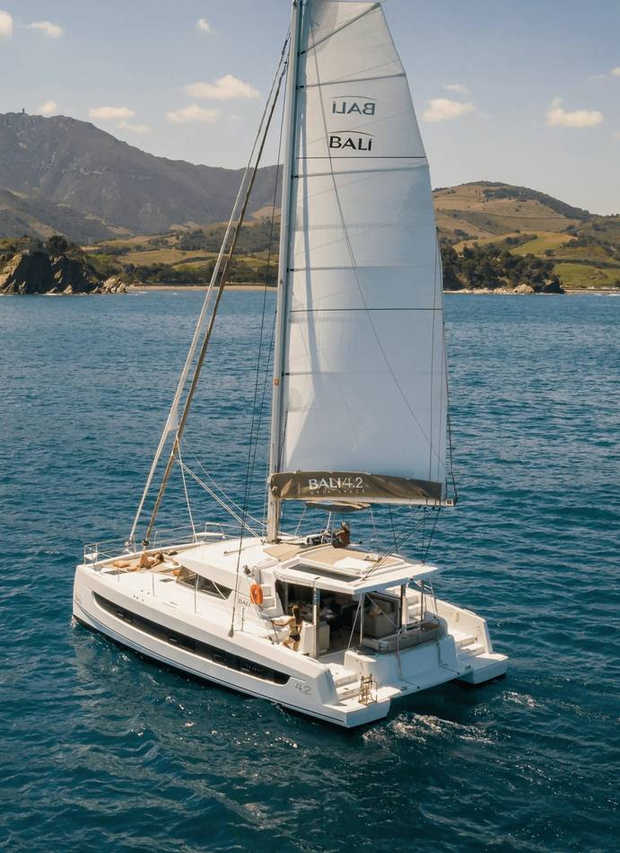 Catamaran sailing off the Guanacaste coast